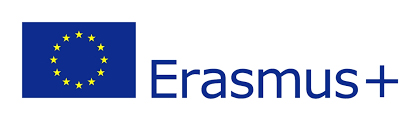 EU-lippu ja teksti Erasmus plus