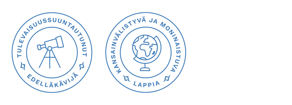 Tulevaisuussuuntautunut edelläkävijä- ja kansainvälistyvä ja moninaistuva Lappia -leimat