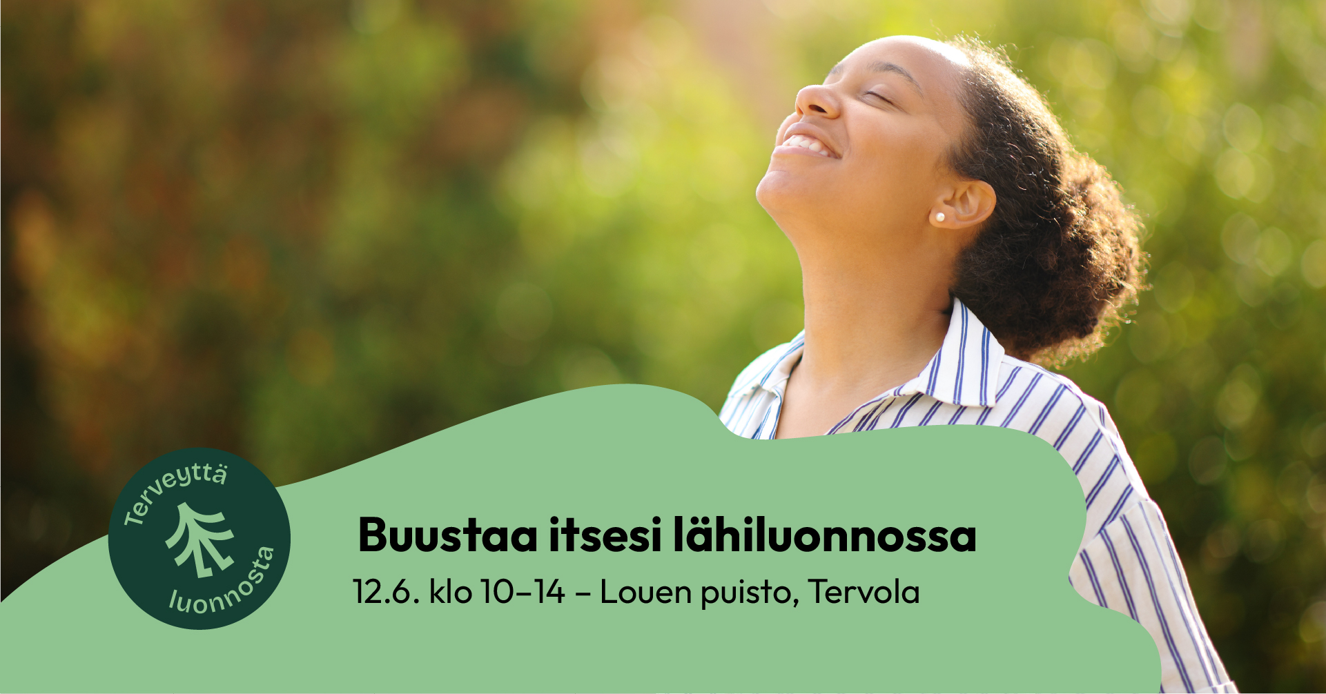 Buustaa itsesi lähiluonnossa -mainoskuva