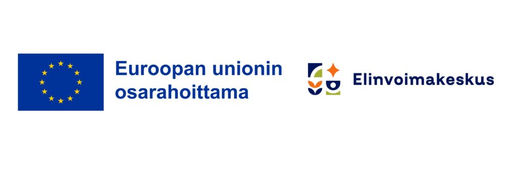 EUn osarahoittama ja Elinvoimakeskus -logot